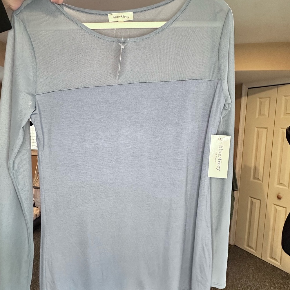 blue/Grey Los Angeles Long Sleeve Top